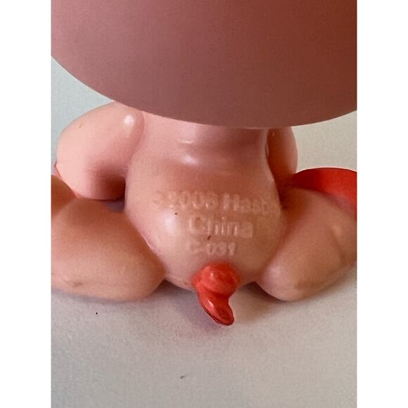 Littlest Pet Shop LPS Pink Orange Pig Teal Blue Eyes #1220 2006 - Picture 3 of 4